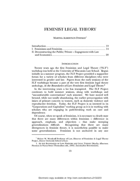 ملف:Feminist Legal Theory (2005) By Martha Albertson Fineman.pdf